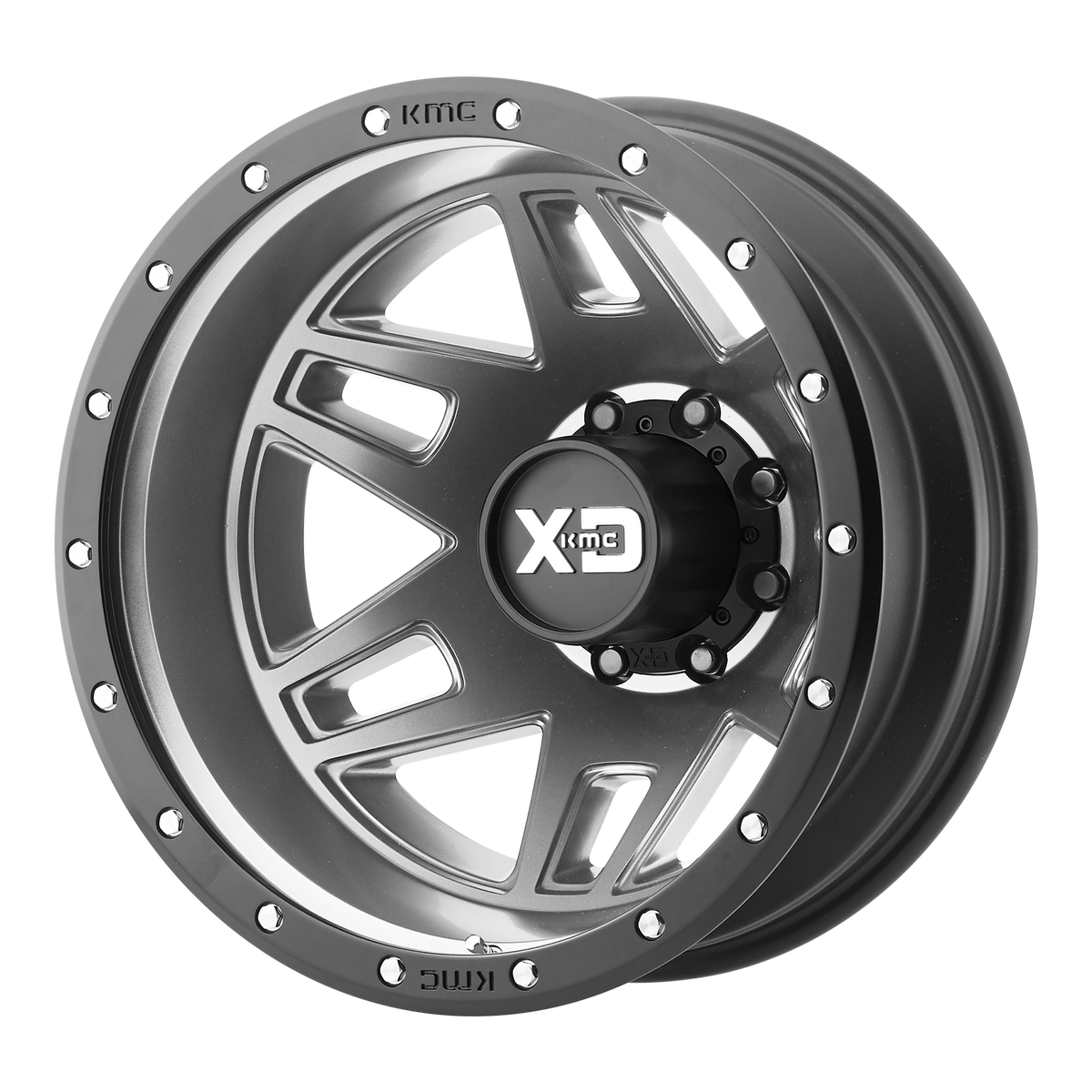 XD MACHETE DUALLY Matte Gray W/ Black Ring wheel view 2