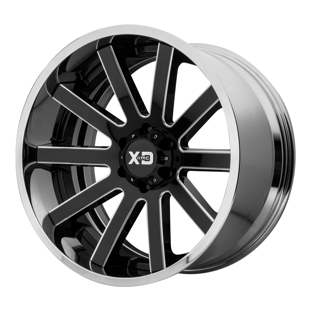 XD HEIST G-Blk Mill Center W/ Chr Lip wheel