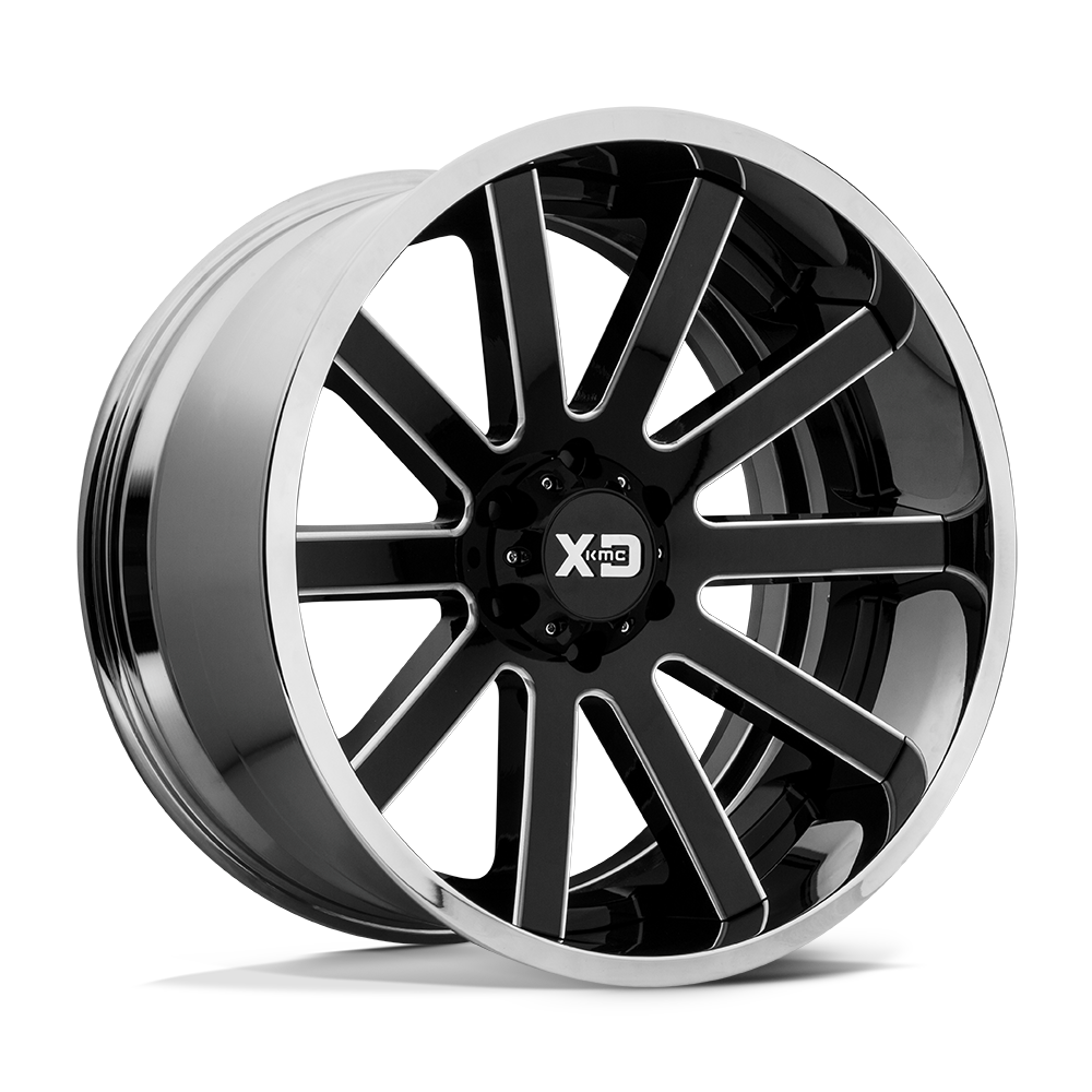 XD HEIST Gloss Black Milled wheel view 2