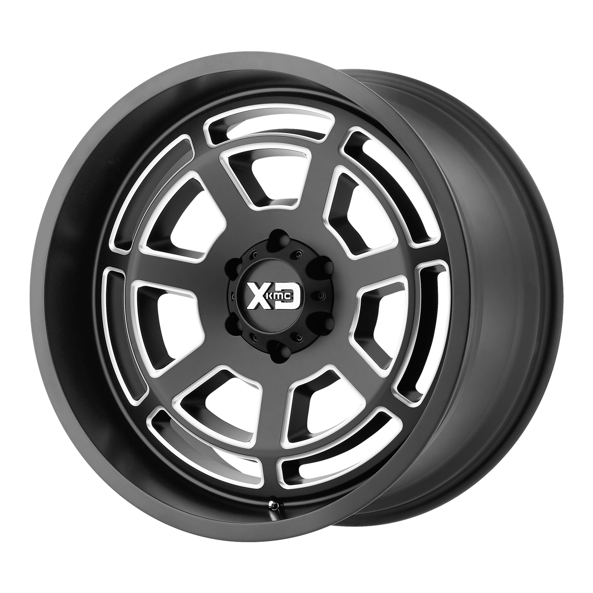 XD BONES Semi Gloss Black Milled wheel view 2