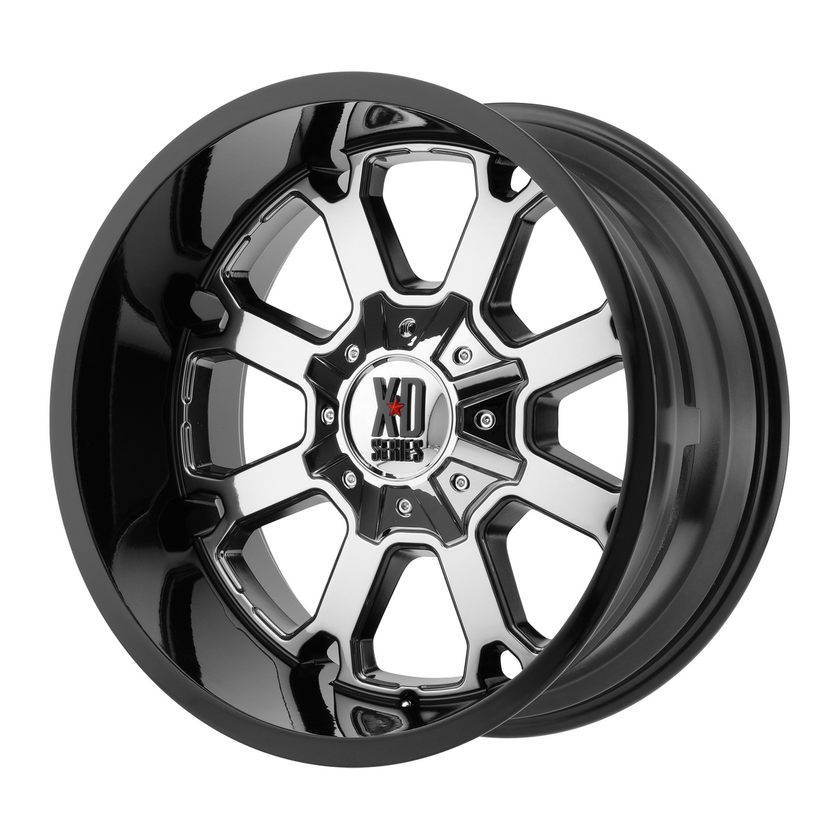 XD 20X10 BLNK PVD/BLKLP -24MM 108-155 Pvd Center W/ Gloss Black Lip wheel