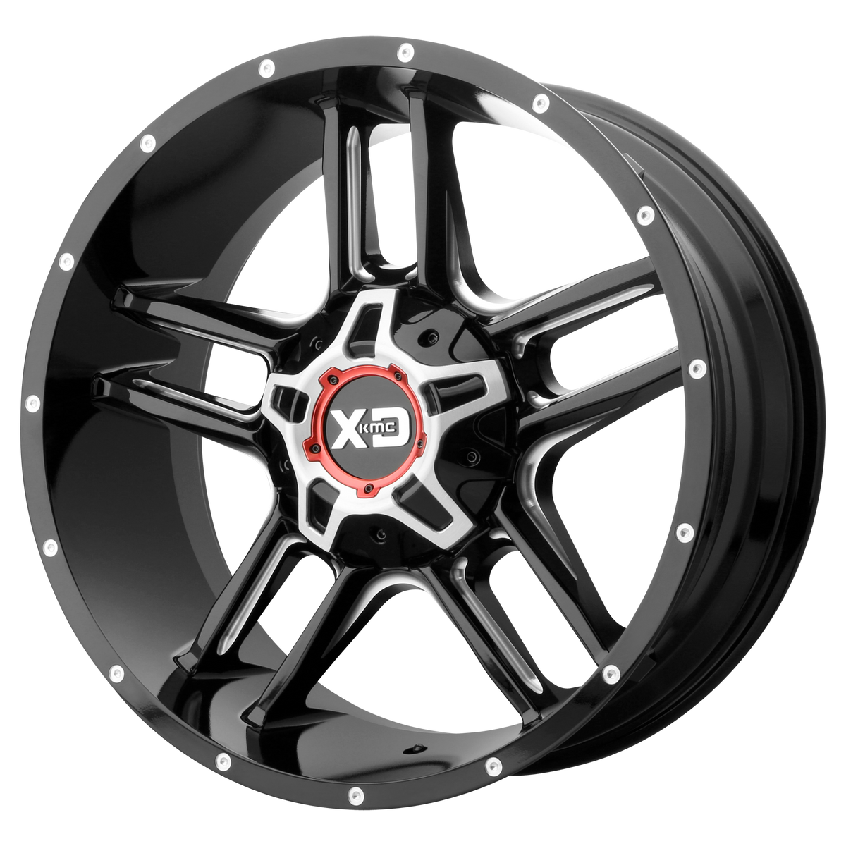 XD CLAMP Gloss Black Milled wheel view 2