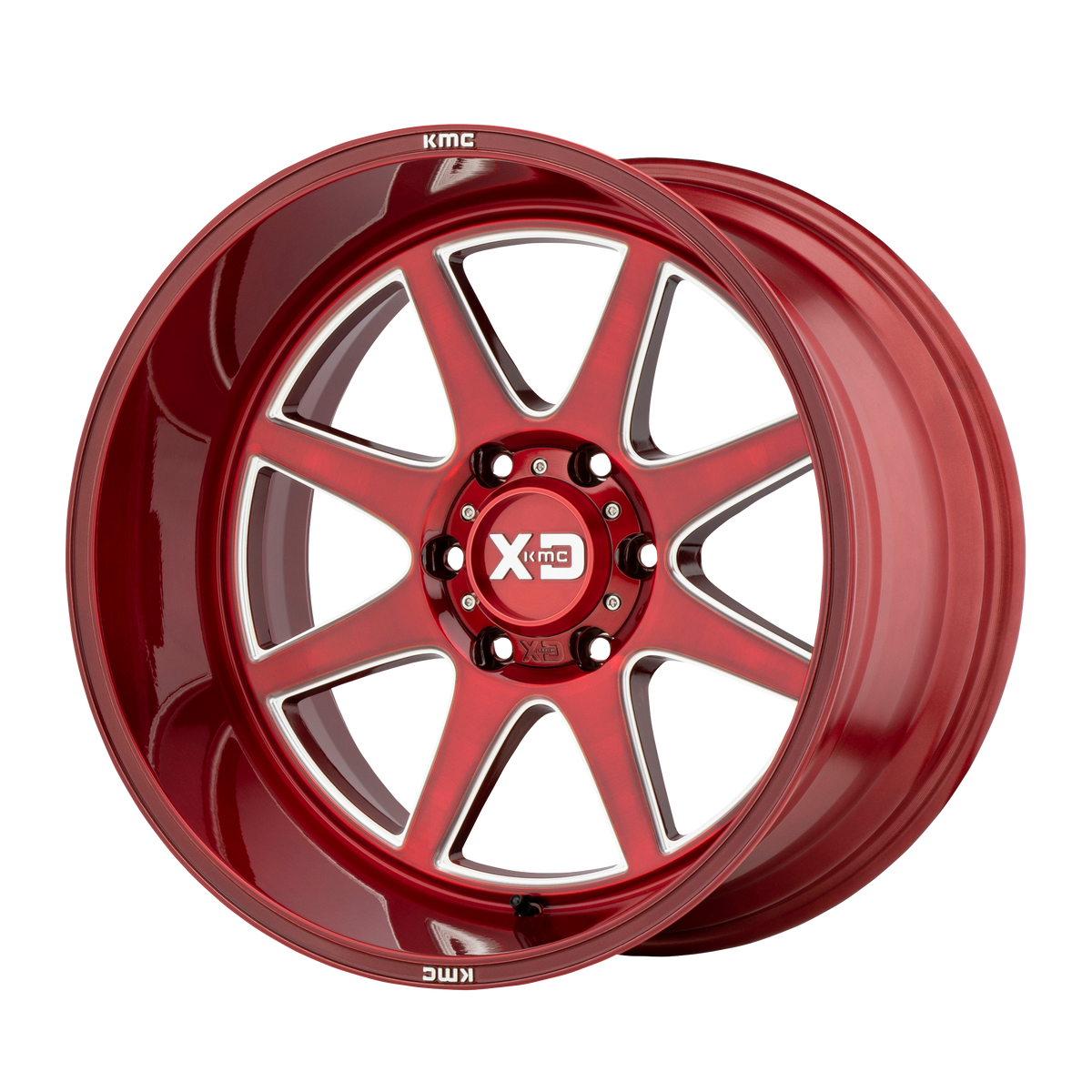 XD PIKE Brushed Red W/ Milled Accents wheel view 2