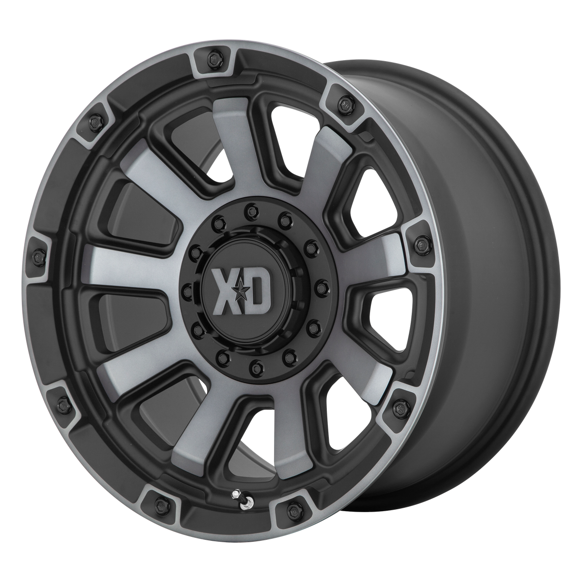 XD GAUNTLET Satin Black W/ Gray Tint wheel view 3