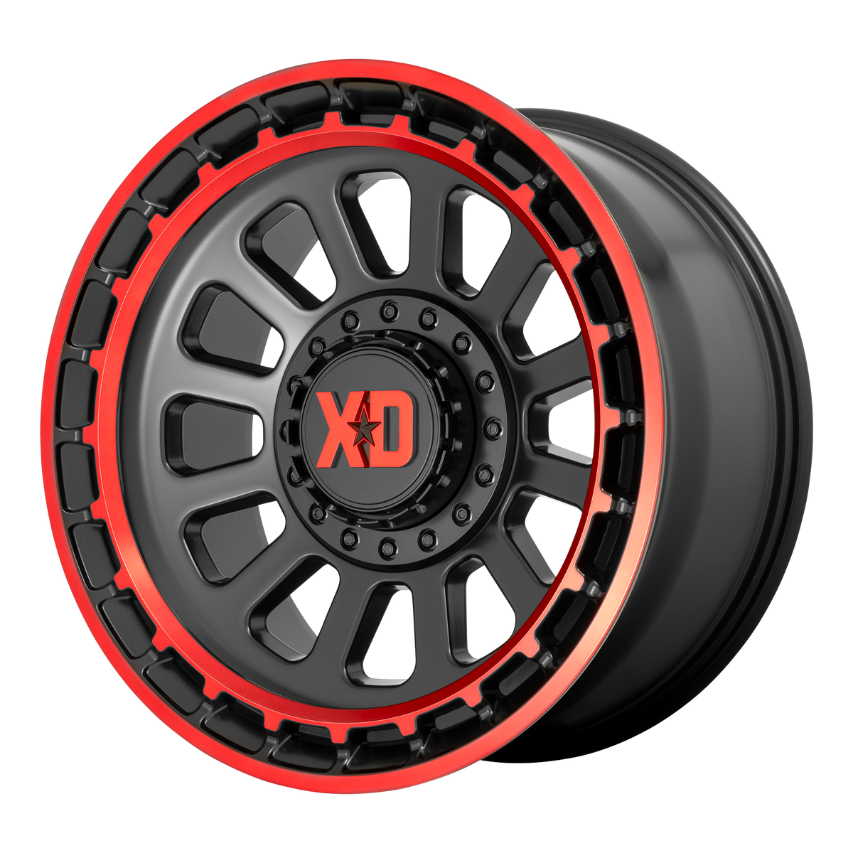 XD OMEGA Satin Black Mach Lip Red Tint wheel view 3