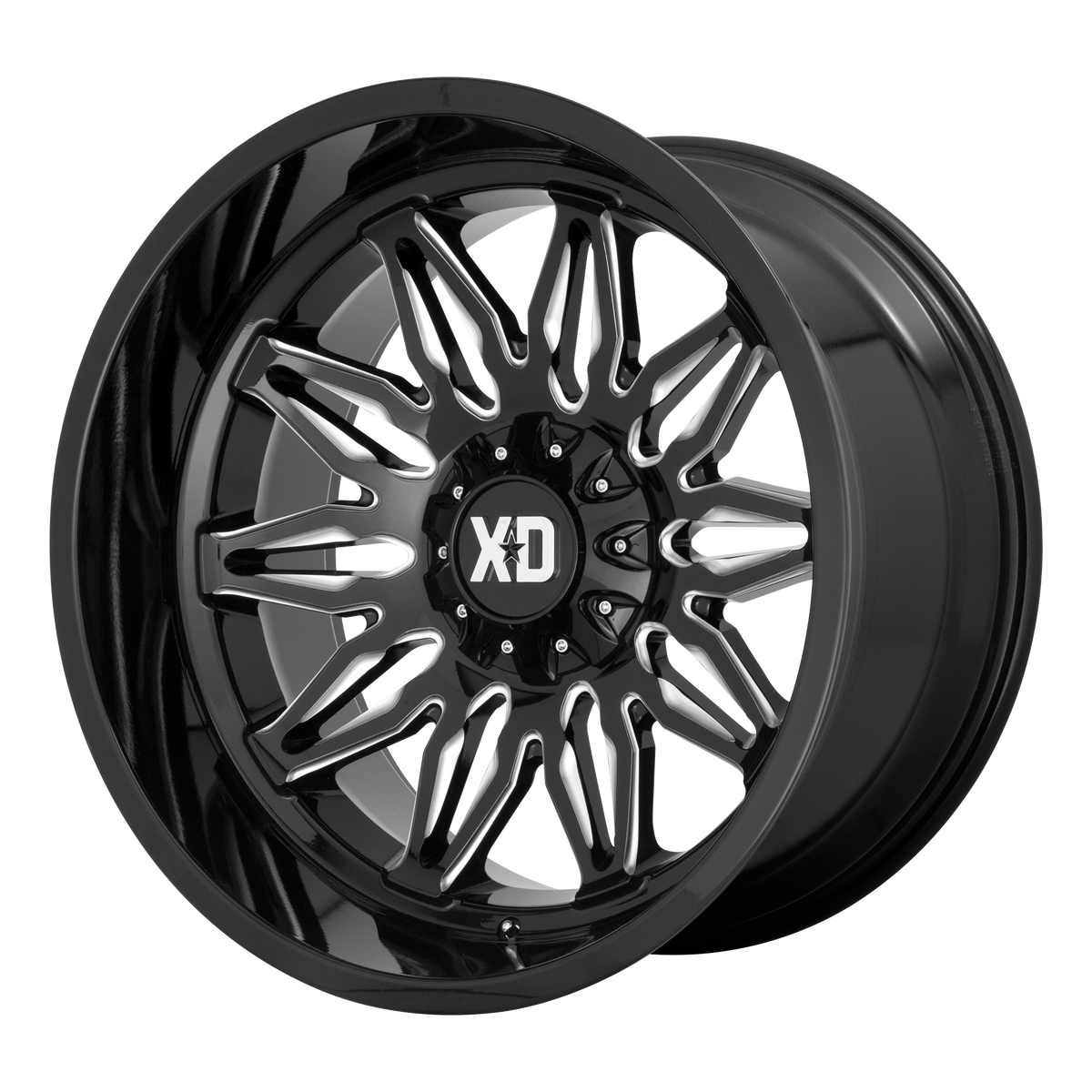 XD GUNNER Gloss Black Milled wheel view 3