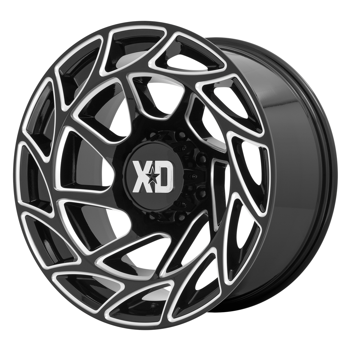 XD ONSLAUGHT Gloss Black Milled wheel view 4