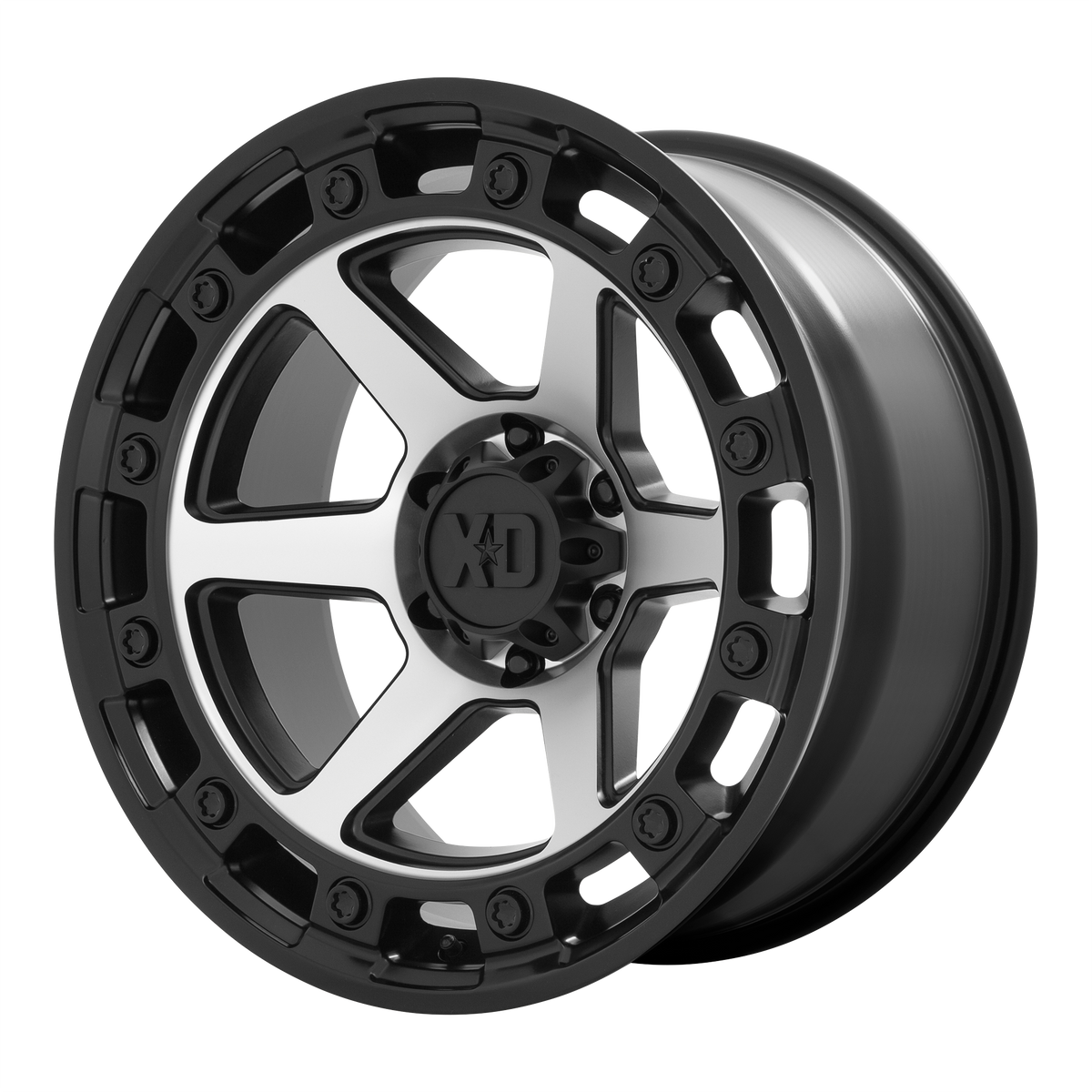 XD RAID Satin Black Machined wheel view 3