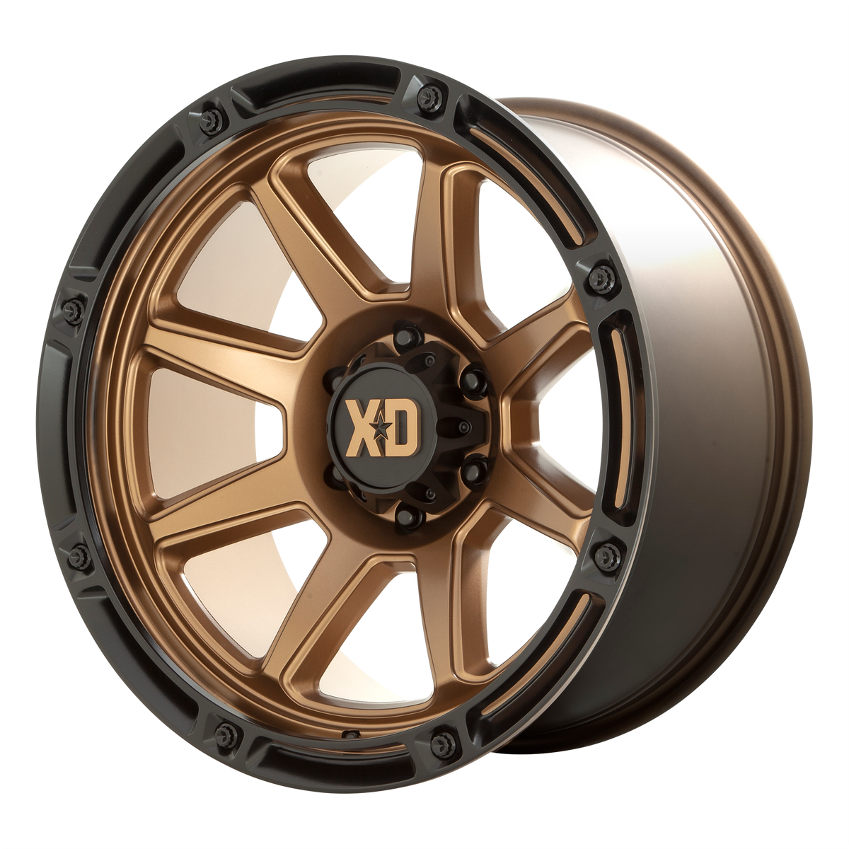 XD XD863 Matte Bronze W/ Black Lip wheel view 3
