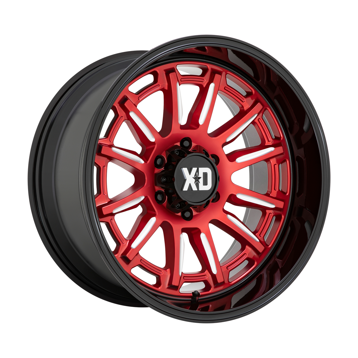 XD PHOENIX Candy Red Milled W/ Black Lip Wheels