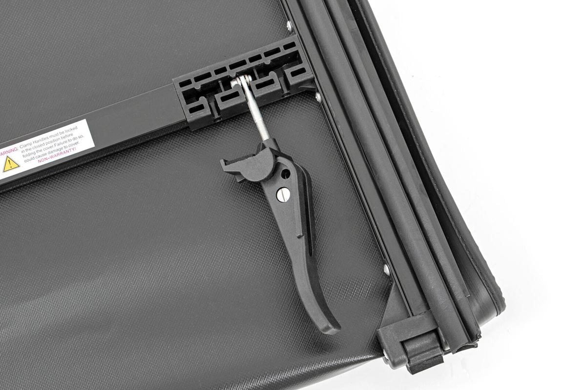 Rough Country 41214650 Tri-Fold Soft Tonneau Cover for 2014-2018 Silverado Sierra 1500 (6'7" Bed)