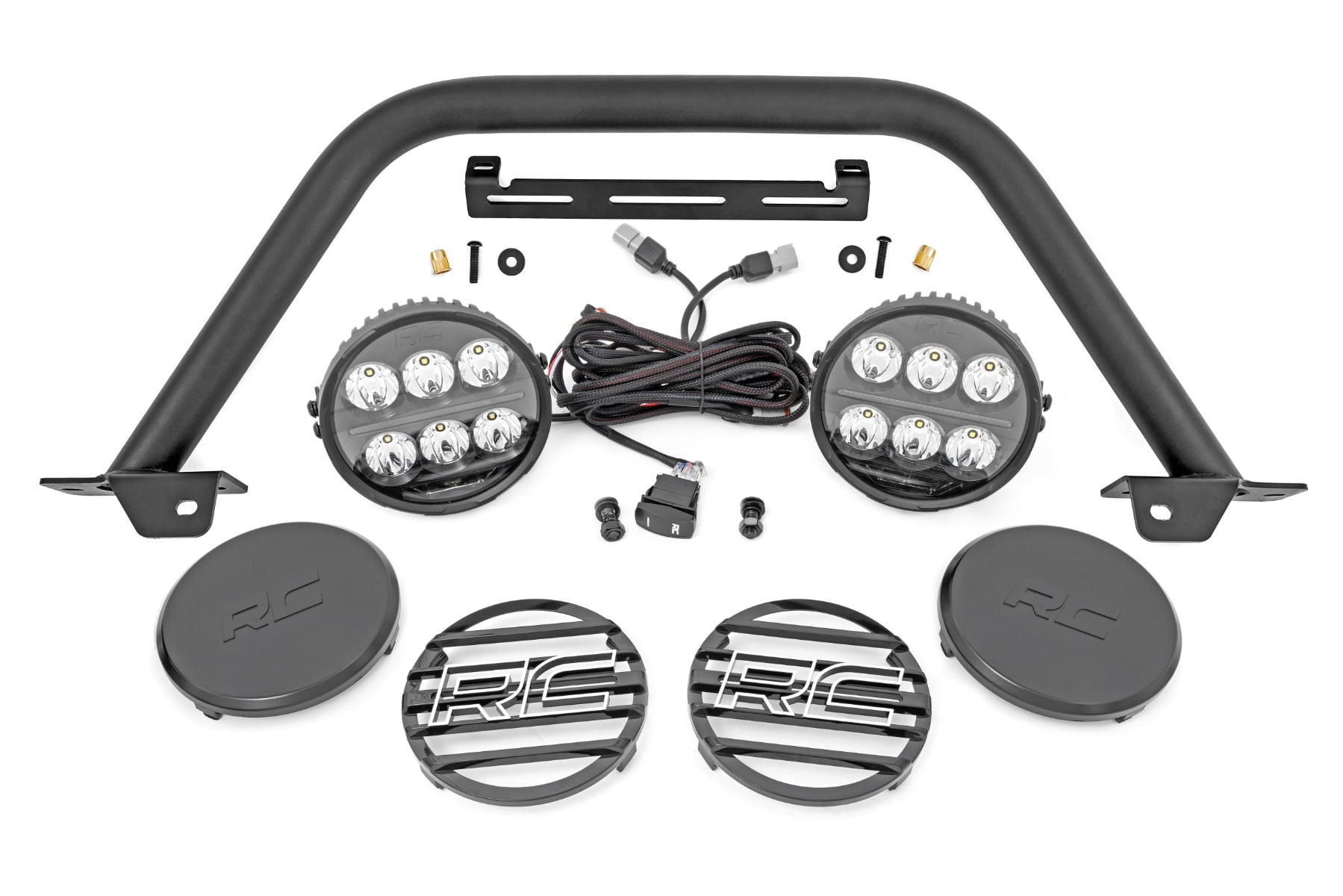 Safari Bar | 6.5 Inch Round LED | OE Modular Steel | Ford Bronco 4WD (21-26)