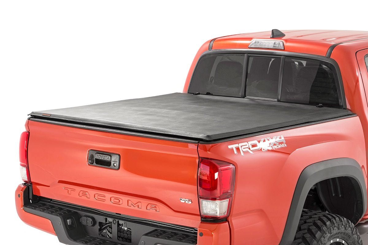 Rough Country 41716501 Tri-Fold Soft Tonneau Cover for 2016-2023 Tacoma (5' Bed)