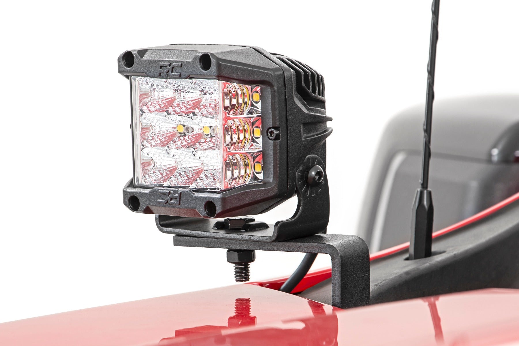 LED Light Kit | Ditch Mount | 2" Black Pair | Amber DRL | Chevy Silverado 1500 (19-26)