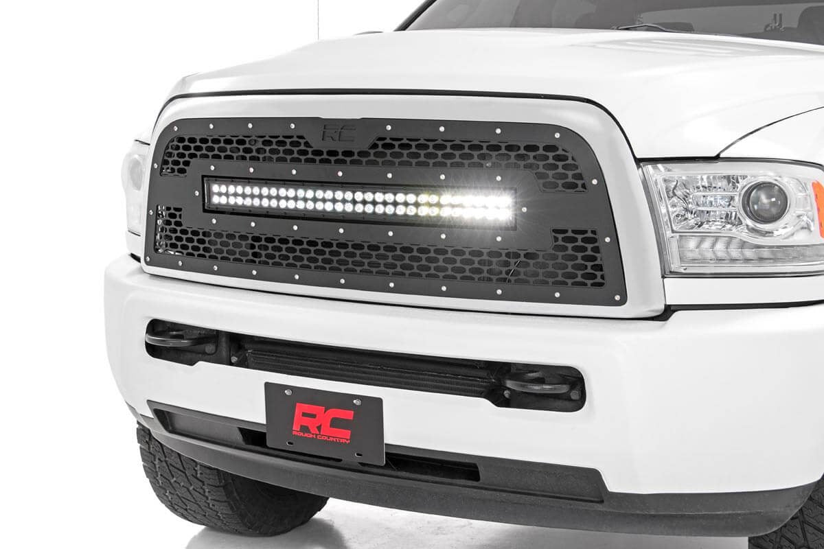 Rough Country Dual 30 inch LED Mesh Grille Kit for 2013-2018 Ram 2500 & 3500