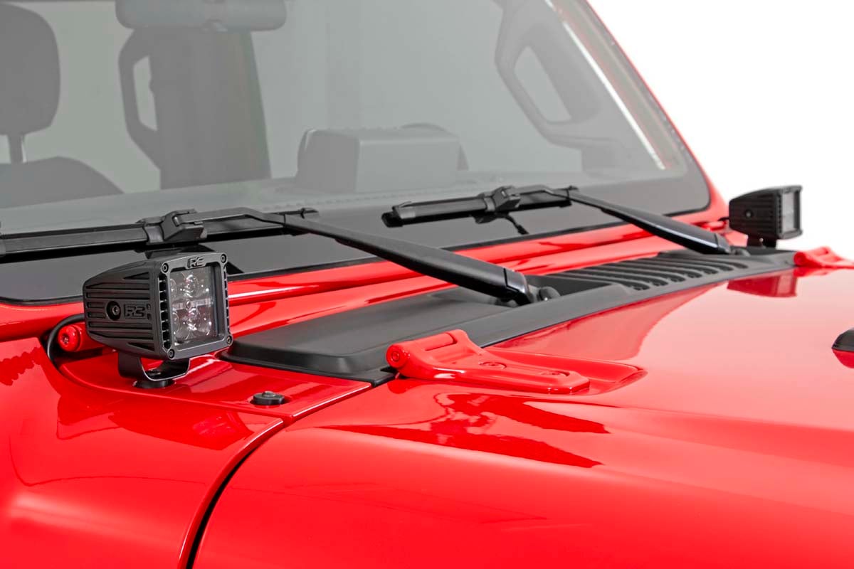 LED Light Kit | Cowl Mount | 2" Black Pair | Amber DRL | Jeep Gladiator JT/Wrangler JL (18-26)
