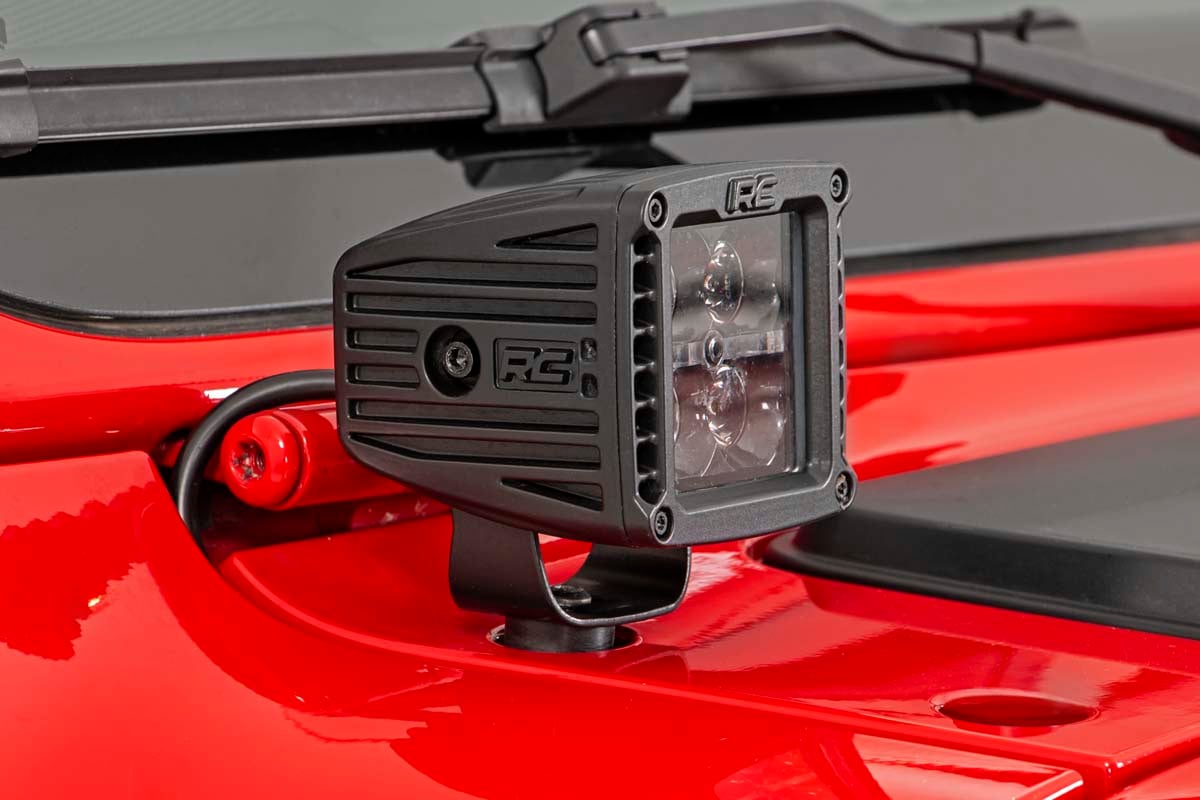 LED Light Kit | Cowl Mount | 2" Black Pair | Amber DRL | Jeep Gladiator JT/Wrangler JL (18-26)