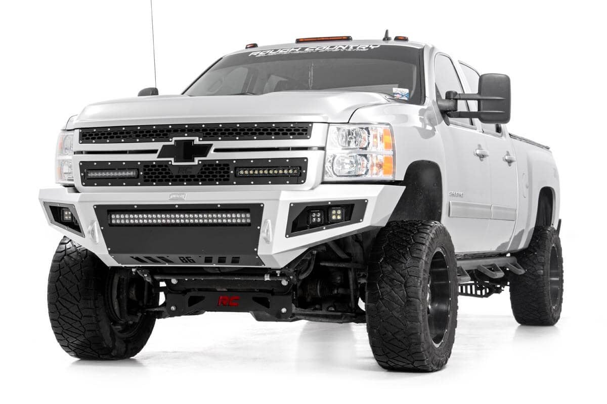Rough Country Dual 12 inch LED Mesh Grille Kit for 2011-2014 Silverado 2500HD & 3500HD