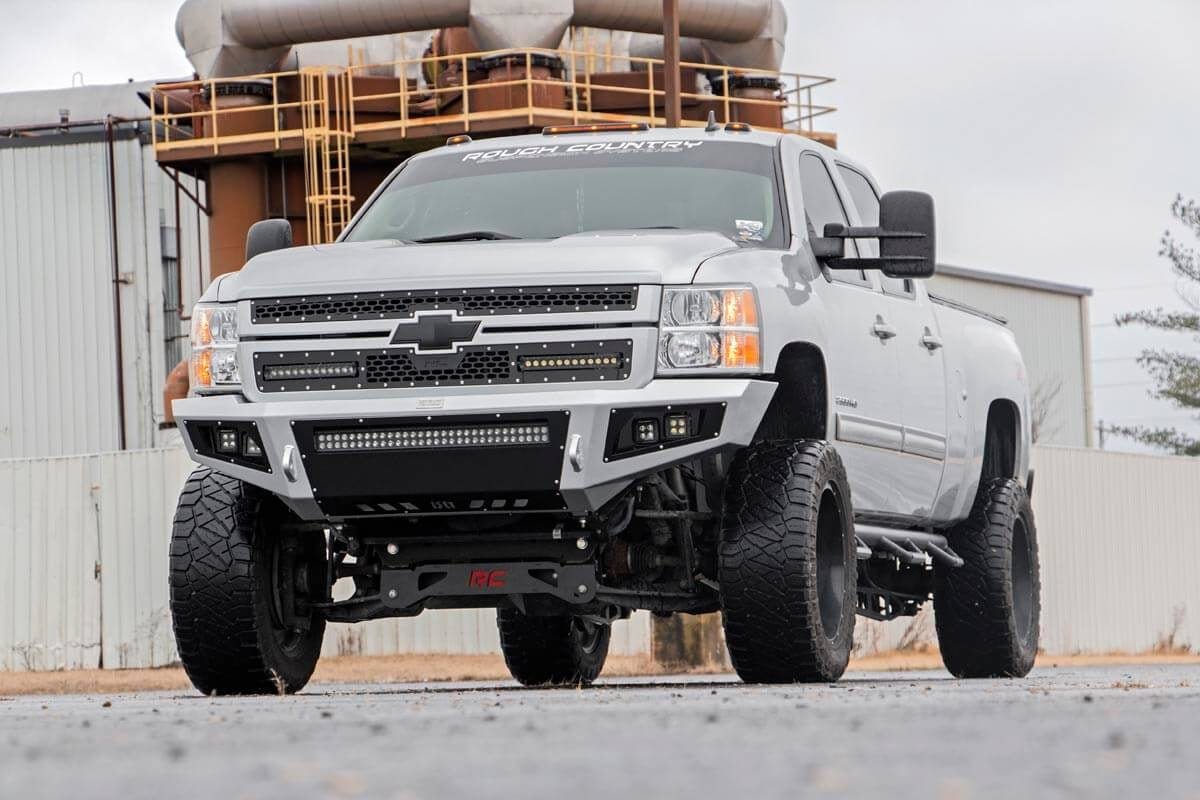 Rough Country Dual 12 inch LED Mesh Grille Kit for 2011-2014 Silverado 2500HD & 3500HD
