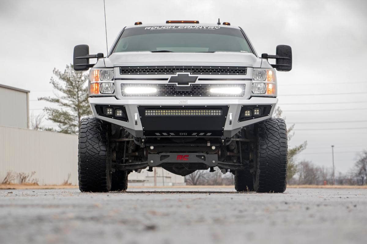 Rough Country Dual 12 inch LED Mesh Grille Kit for 2011-2014 Silverado 2500HD & 3500HD