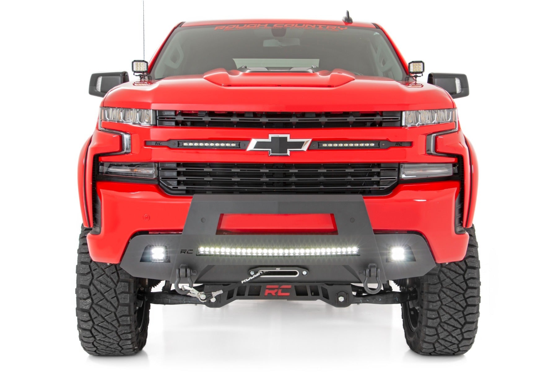 Rough Country 10805 Hidden Winch Bumper for 2019-2022 Chevy Silverado 1500 2WD / 4 WD