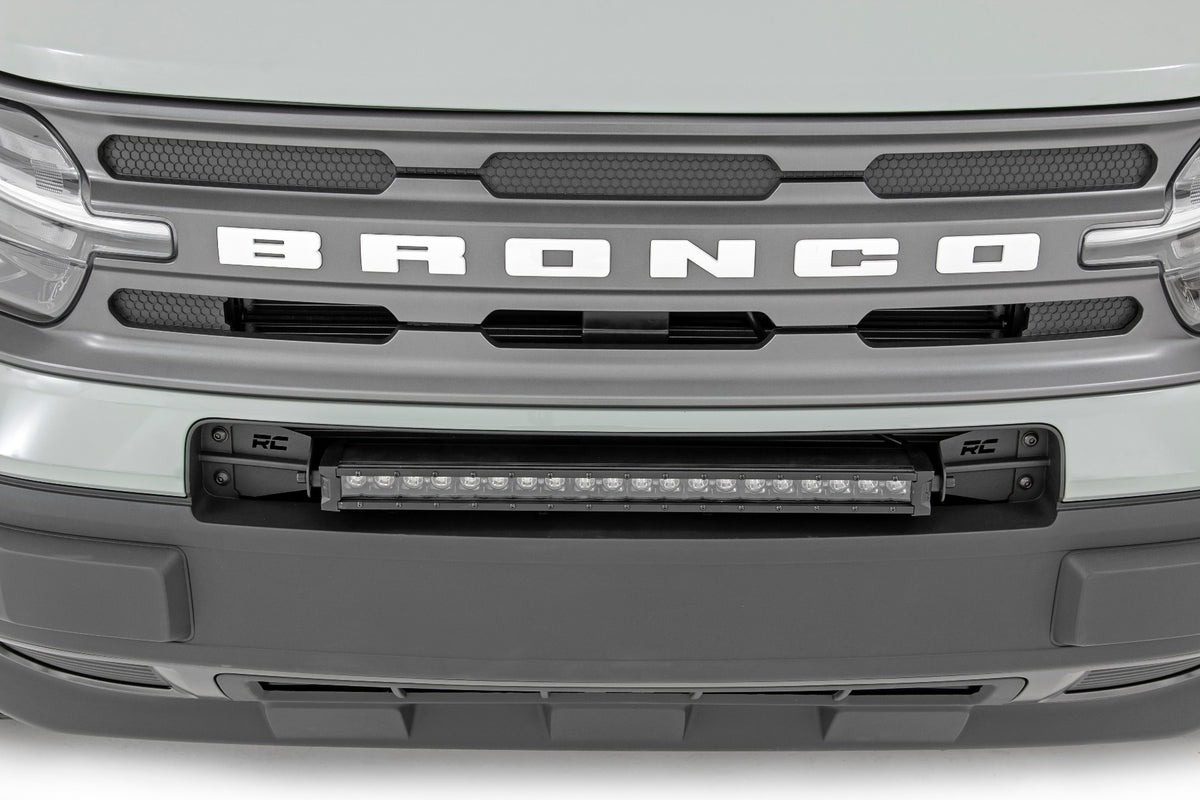 LED Light Kit | Bumper Mount | 20" Black Single Row | White DRL | Ford Bronco Sport (21-26)