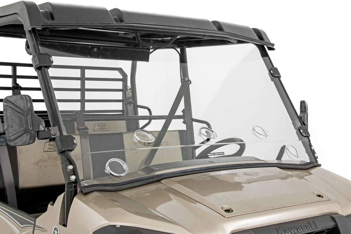 Vented Full Windshield | Scratch Resistant | Kawasaki Mule PRO-FX