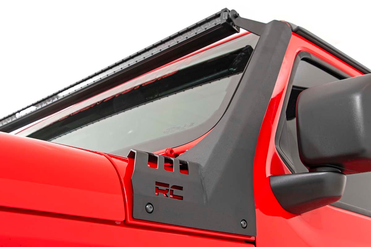 LED Light Kit | Windshield Mount | 50" BLK Dual Row | Jeep Gladiator JT/Wrangler JL (18-26)