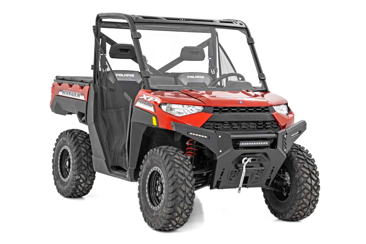 LED Light Kit | Bumper Mount | 12" Black Single Row | Polaris Ranger XP 1000