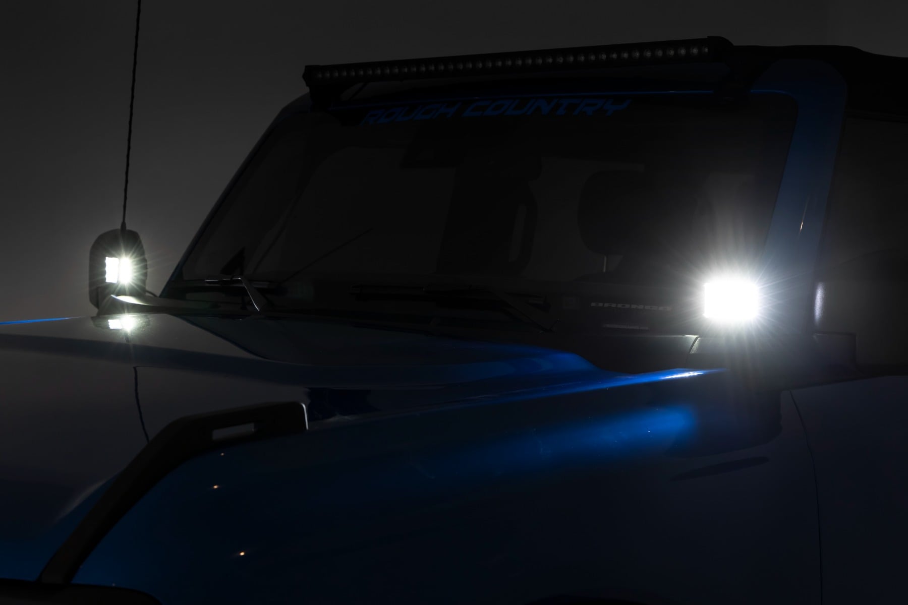 LED Light Kit | Ditch Mount | 2" Black Pair | White DRL | Ford Bronco (21-26)