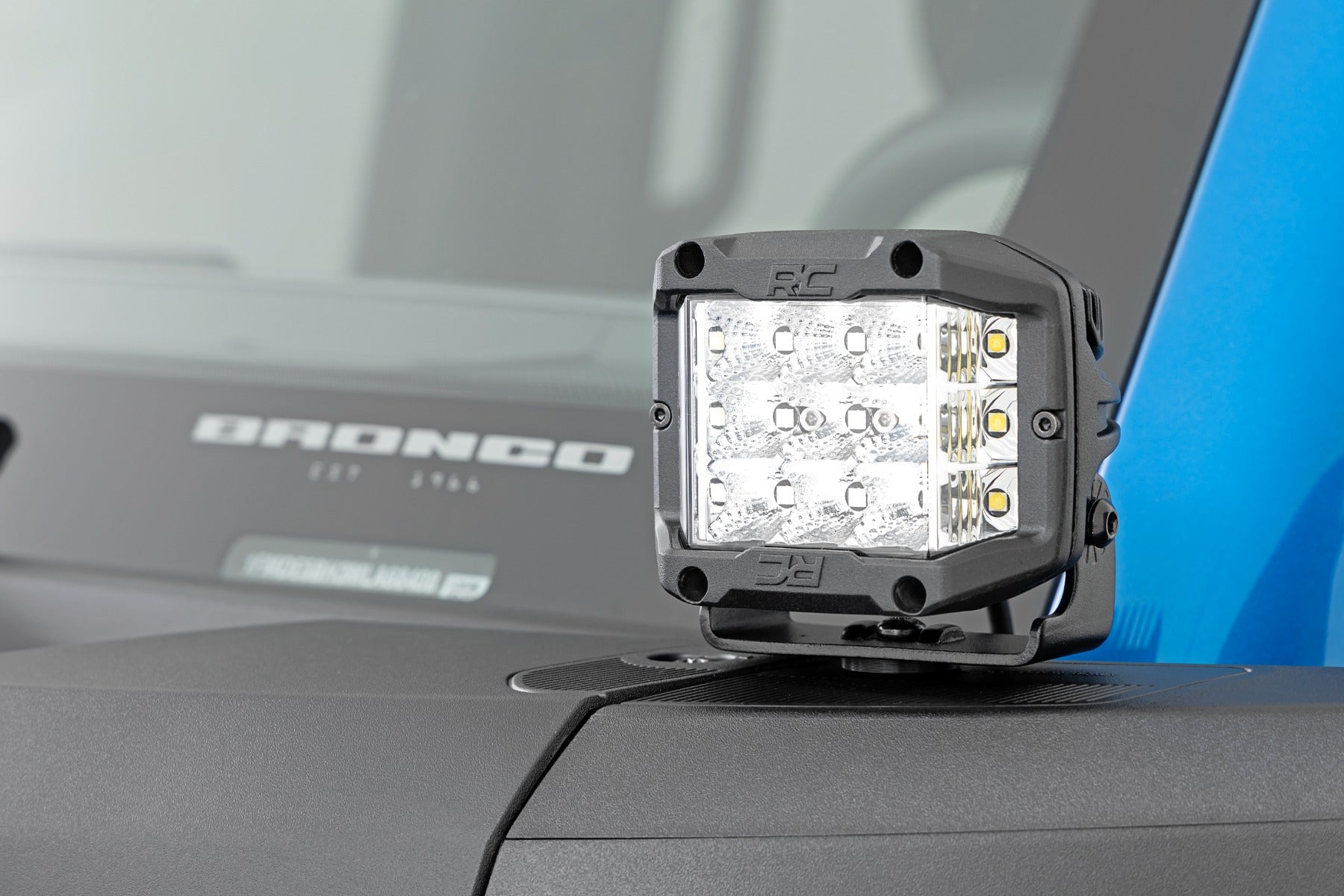 LED Light Kit | Ditch Mount | 2" Black Pair | Spot Pattern | Ford Bronco (21-26)