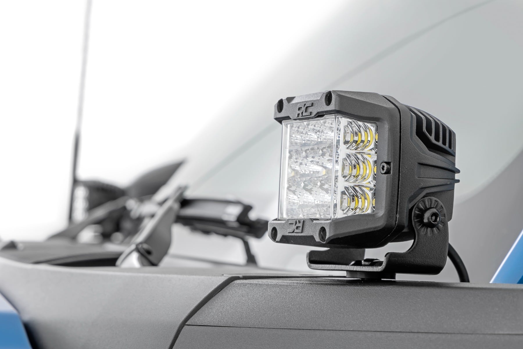 LED Light Kit | Ditch Mount | 2" Black Pair | Flood Pattern | Ford Bronco (21-26)