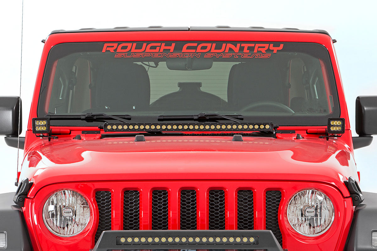LED Light Kit | Hinge Mount | 2" Black Pair | White DRL | Jeep Gladiator JT/Wrangler JL (18-26)