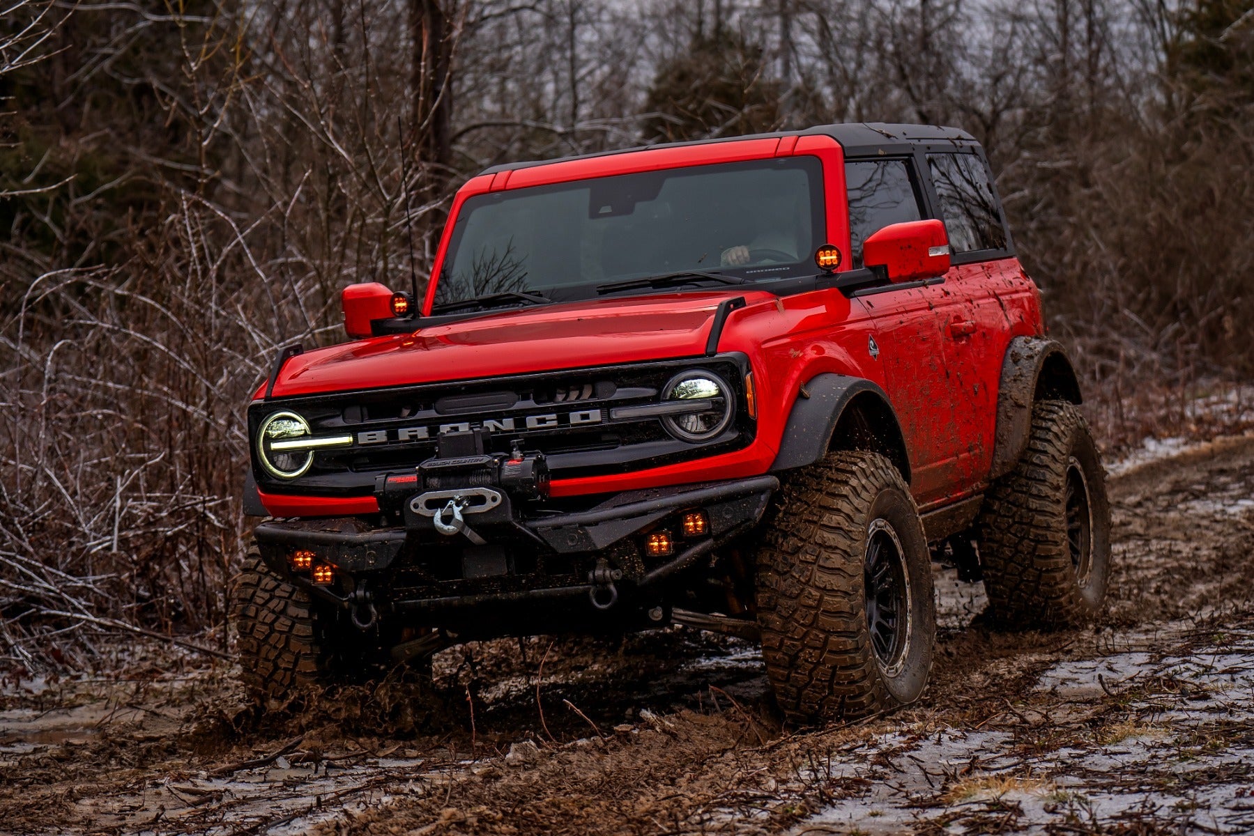 Rough Country PSR51230 Lighted Power Running Boards for 2021-2024 Ford Bronco 2 Door
