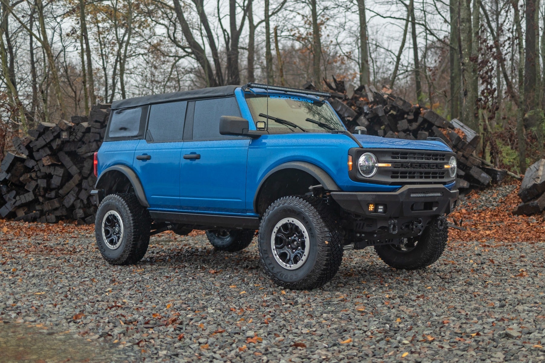 Rough Country PSR51330 Lighted Power Running Boards for 2021-2024 Ford Bronco 4 Door (No Drill)
