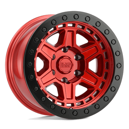 BR RENO 17X9 5X114 -18 71 CNDY RED BLK