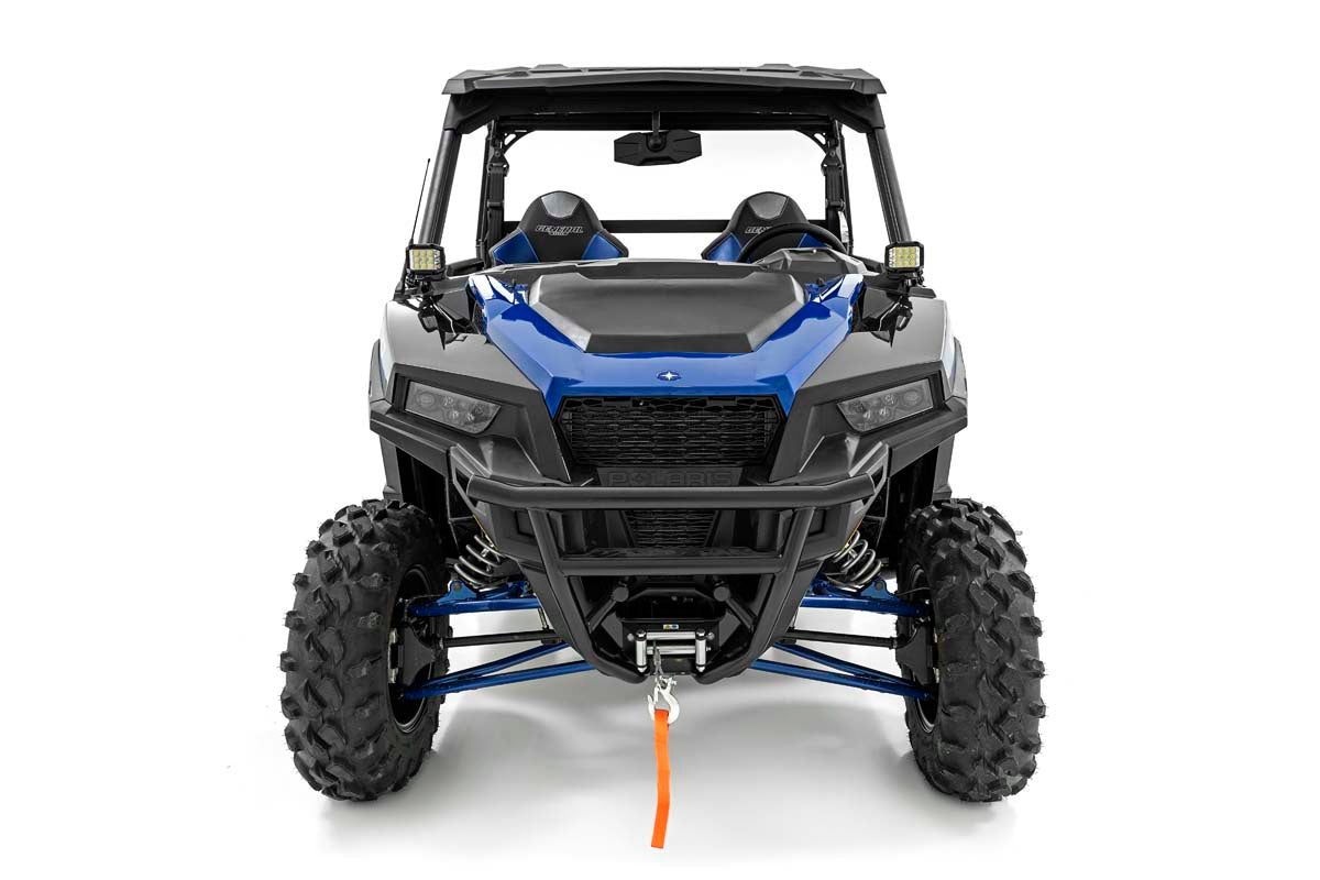 LED Light Kit | Cage Mount | 2" Black Pair | White DRL | Polaris General XP 4 1000