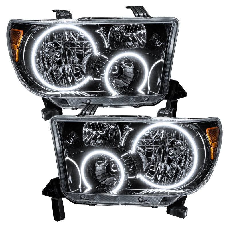 Oracle 07-11 Toyota Tundra Pre-Assembled Headlights - Black Housing - ColorSHIFT w/ BC1 Controller