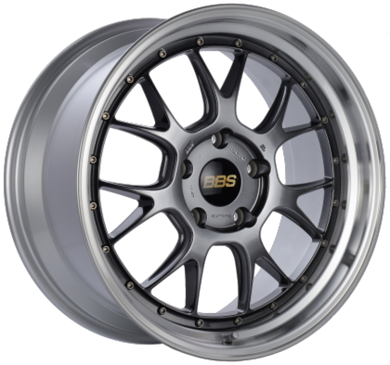 BBS LM-R 19x8.5 5x114.3 ET43 Diamond Black Center Diamond Cut Lip Wheel - 82mm PFS Required