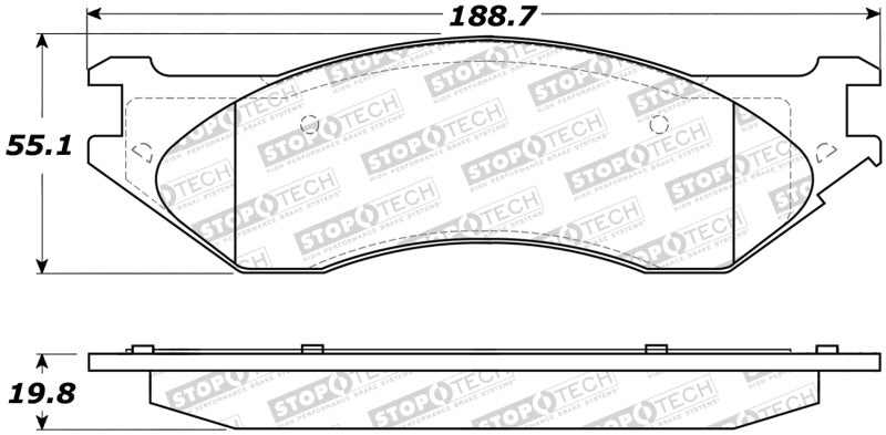 StopTech Sport Brake Pads w/Shims and Hardware - Front