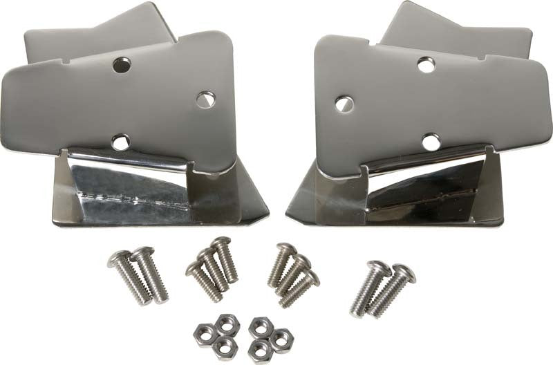 Kentrol 03-06 Jeep Wrangler TJ Mirror Relocation Bracket Pair - Polished Silver