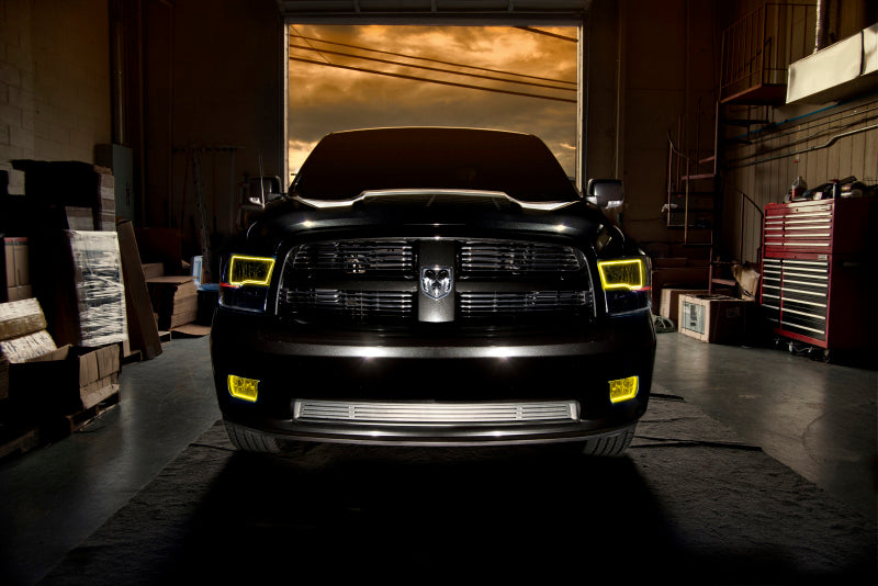 Oracle Lighting 09-18 RAM 1500 Sport ColorSHIFT Halo Headlights - Blk Housing w/RF Controller