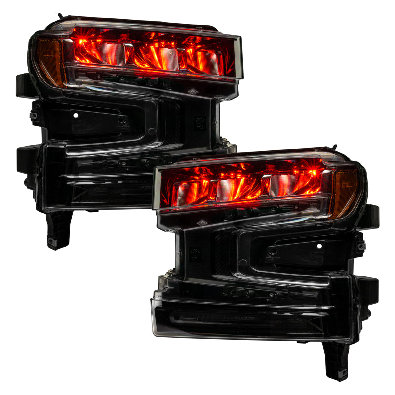 Oracle 19-21 Silverado/Sierra 1500 RGB Demon Eye Headlight Upgrade Kit - ColorSHIFT w/o Controller