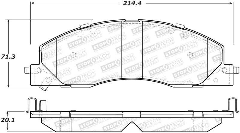 StopTech Sport Brake Pads w/Shims and Hardware - Rear