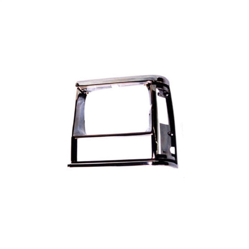 Omix LH Chrome Blk Headlight Bezel 84-01 Cherokee (XJ)-OMIX-797 Offroad