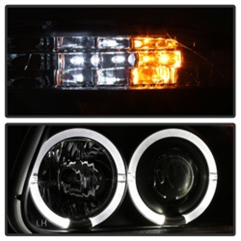 Spyder Ford Explorer 95-01 1PC Projector Headlights LED Halo Blk PRO-YD-FEXP95-HL-1PC-BK