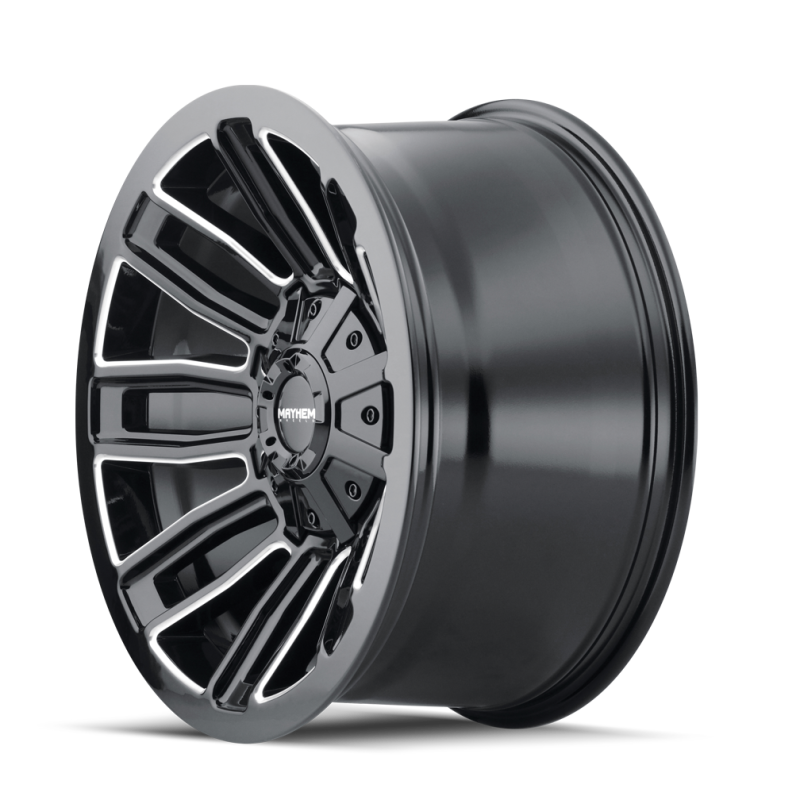 Mayhem 8108 Decoy 20x10 / 5x139.7 BP / -19mm Offset / 110mm Hub Black w/ Milled Spokes Wheel