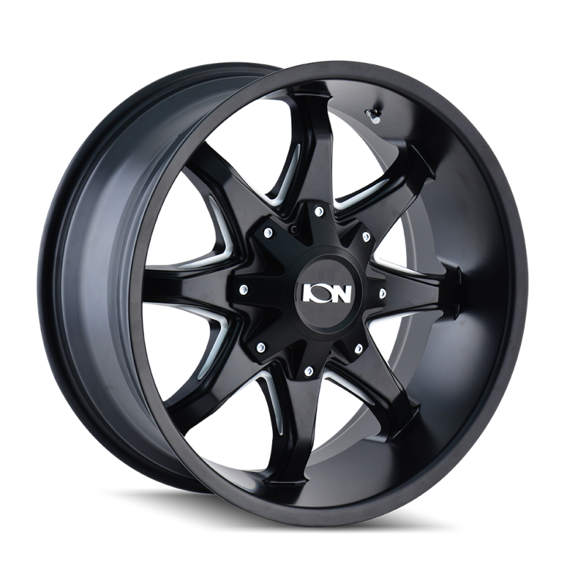 ION Type 181 17x9 / 5x114.3 BP / -12mm Offset / 87mm Hub Satin Black/Milled Spokes Wheel