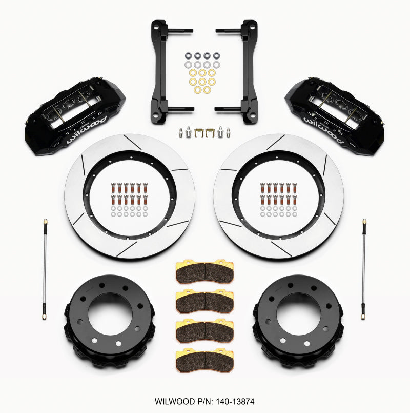 Wilwood TX6R Rear Kit 15.50in Black 2011-2015 GM Truck/SUV 2500