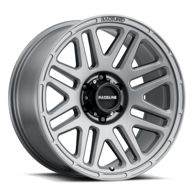 Raceline 944GS Outlander 16x8in / 5x114.3 BP / 0mm Offset / 78.1mm Bore - Greystone Wheel